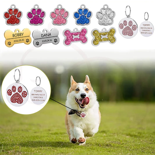 Personalized Address Tags for Dogs Id Tags Dog Tag Engraved Custom Dog Tag Dog Collar for Cats Dog Name Tag Pet Id Tag Collars