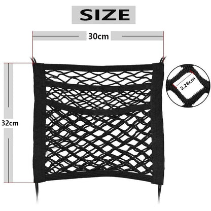 Car Net Barrier Pet Travel Safety Car Rear Seat with Storage Bag