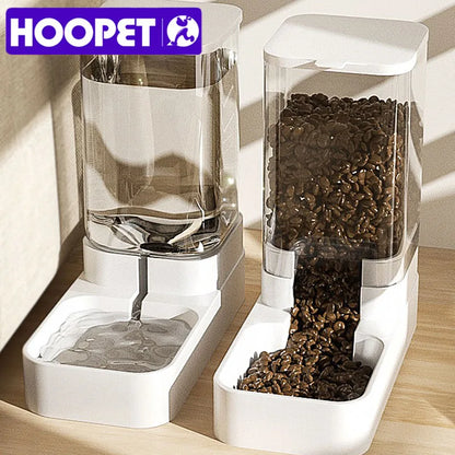 Dog cat Feeder Automatic Feeding Water Bowl Food Storage Dispenser