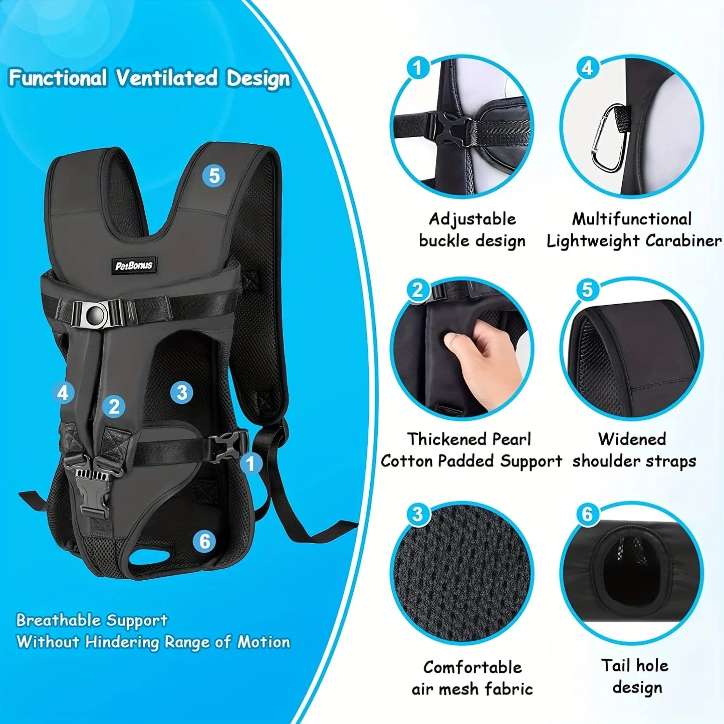 Pet Front Dog Carrier Backpacks